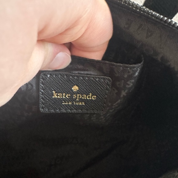 New Authentic Kate Spade ina Greta court black satchel glitter small hand bag - Picture 12 of 12